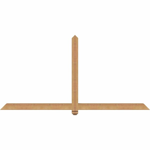 Ekena Millwork Eugene Smooth Timber Gable Bracket, Western Red Cedar, 84"W x 42"H x 3 1/2"D x 3 1/2"F, 12/12 Pitch GBW084X42X0404EUG00SWR - main